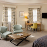 Seating area in superior room at Mercure Gloucester Bowden Hall