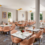 Angled view of the Brasserie at mercure gloucester bowden hall hotel